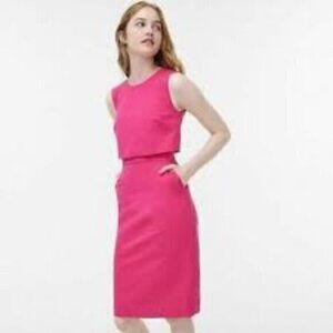 J Crew Womens Going Places Bi Stretch Cotton Sheath Dress Size 12P Sleeveless